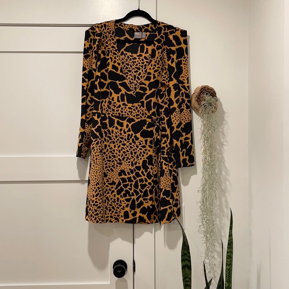 ASOS long sleeve, short wrap dress.